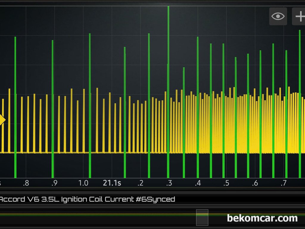 혼다 어코드 8세대 V6 3.5L 1번 ~ 6번 실린더 점화코일 및 점화상태 진단파형 기록|贝科姆汽车 (bekomcar)