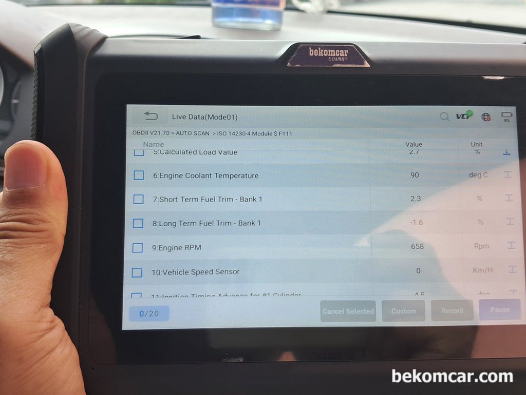 NF쏘나타 중고차진단, 연료보정값은 엔진건강의 지표|bekomcar.com