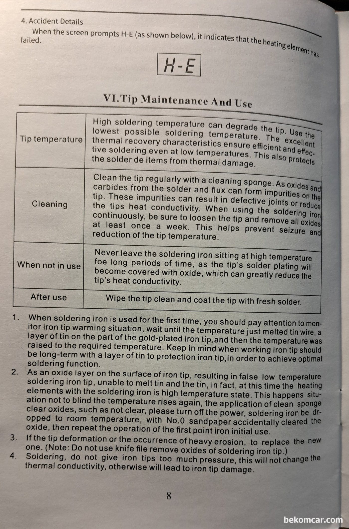 MECHANIC Soldering Iron Manual|베콤카 차량정밀진단