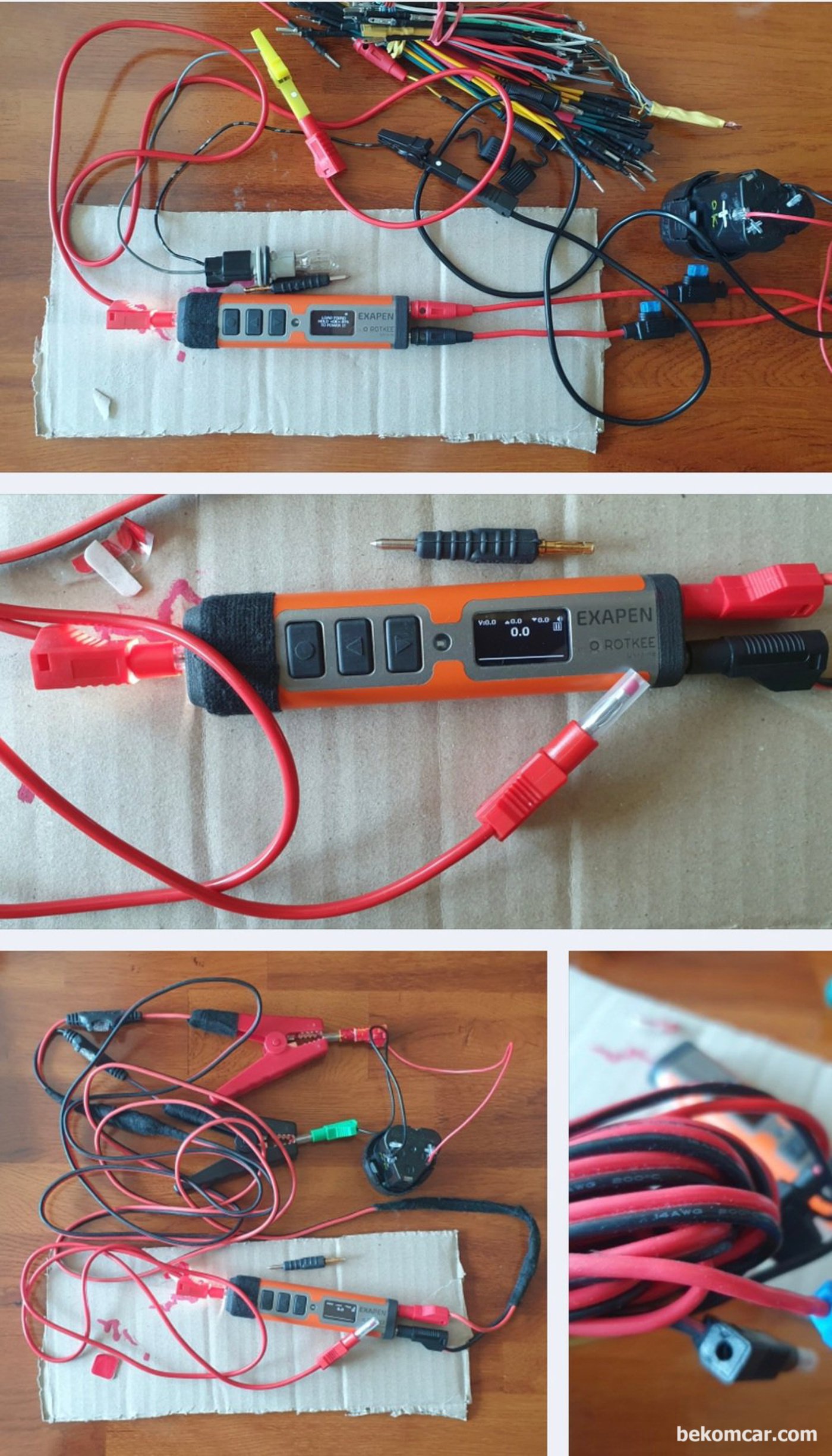 자동차 및 모든 전기.전자 장치 고장진단 및 정비에 사용 12V ~ 24V 배터리 에 사용. ROTKEE ExaPen 엑사펜|بيكومكار (bekomcar)