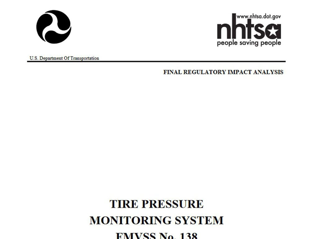 TIRE PRESSURE MONITORING SYSTEM FMVSS No. 138|بيكومكار  (bekomcar)