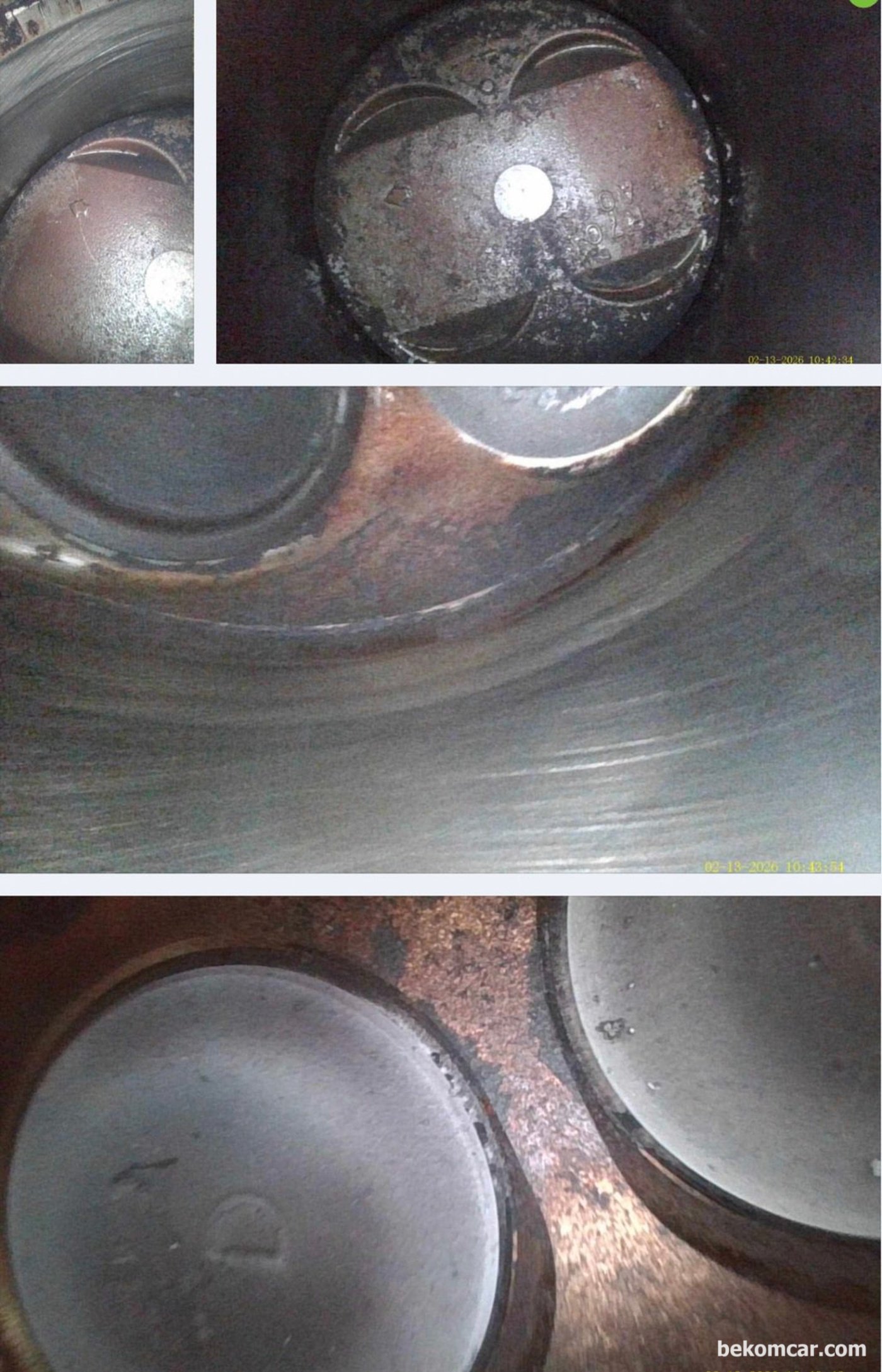 실린더 벽 스크래치 및 피스톤 헤드 그리고 피스톤과 실린더 접촉 가장자리 사이 카본이나 피스톤 녹음 등 상태도 특이사항이 없이 좋다. 혼다 V6 VCM 3.0L 3.5L 등 차량은 엔진오일 소모가 심한경우가 많다. 중고차 진단 차량은 수원 중고차 매매단지의 혼다 어코드 VCM엔진 V6 3.5L 이다.|贝科姆汽车 (bekomcar)