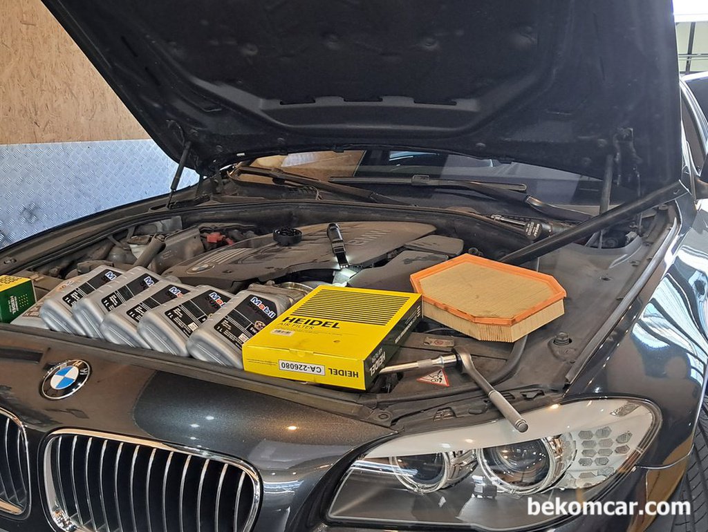 BMW F10 2010 530i 엔진오일교환|ベコムカー (bekomcar)