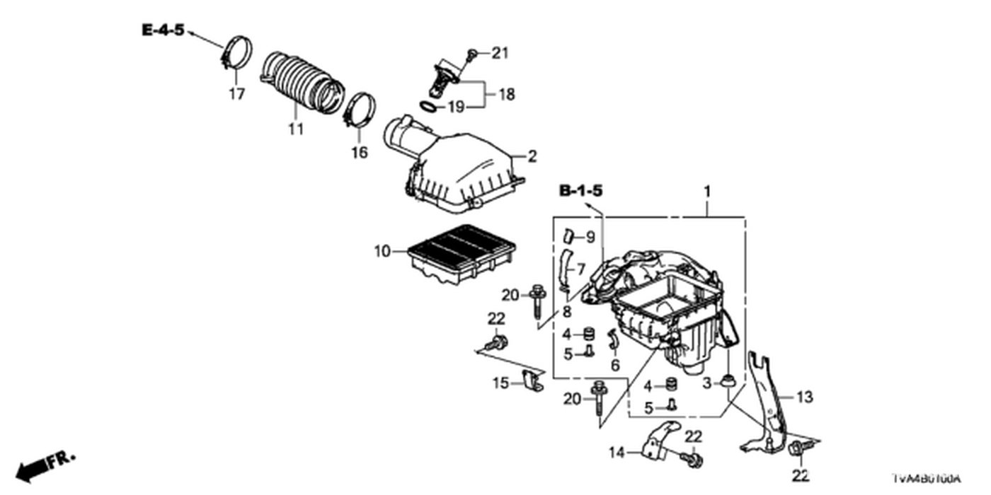 #7. Honda 17217-PN4-300, Clip, Wire
#11. Honda 17225-6A0-A00, Tube, Air Flow
#18. Honda 37980-5BA-A01Meter Assembly, Air Flow|贝科姆汽车 (bekomcar)