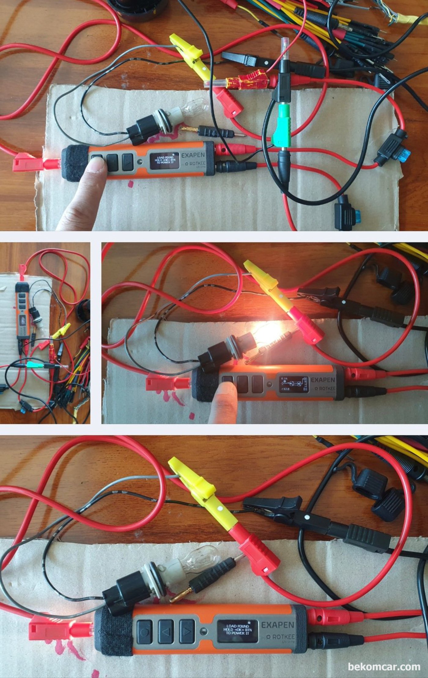 자동차 및 모든 전기.전자 장치 고장진단 및 정비에 사용 12V ~ 24V 배터리 에 사용. ROTKEE ExaPen 엑사펜|بيكومكار (bekomcar)