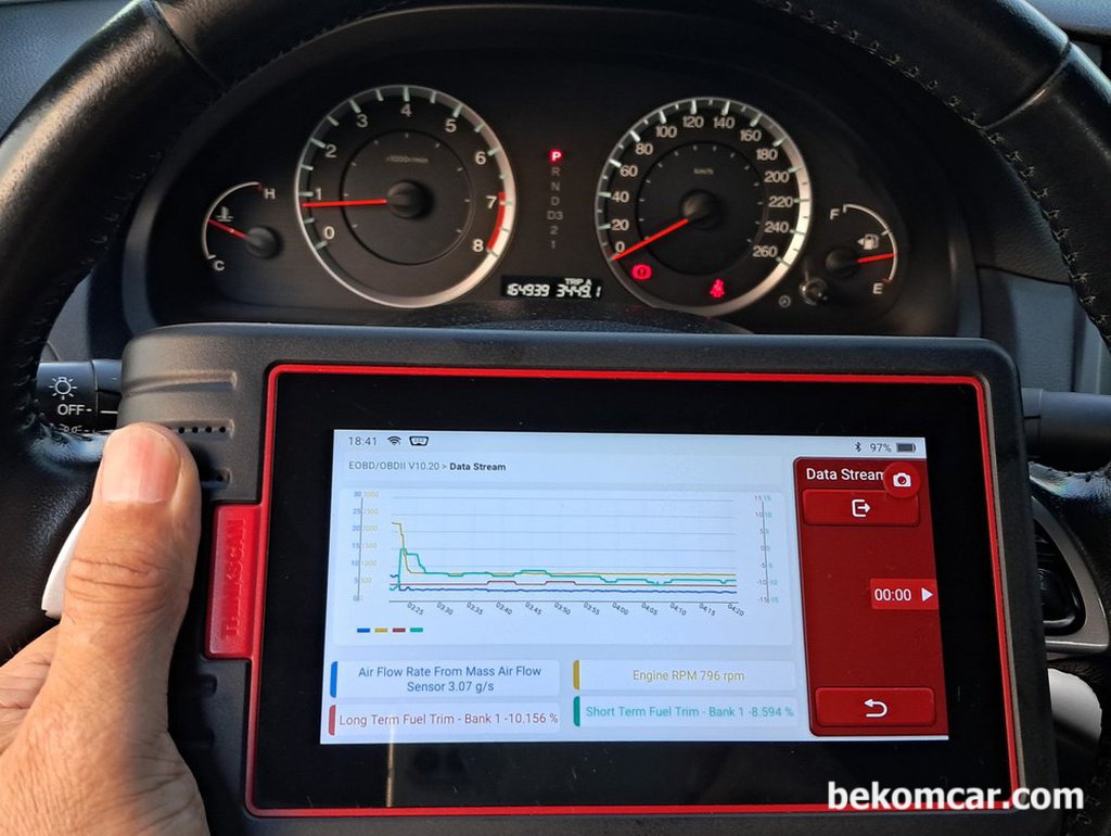 혼다 어코드 8세대 2.4 연료보정값 분석 정비사례|贝科姆汽车 (bekomcar)