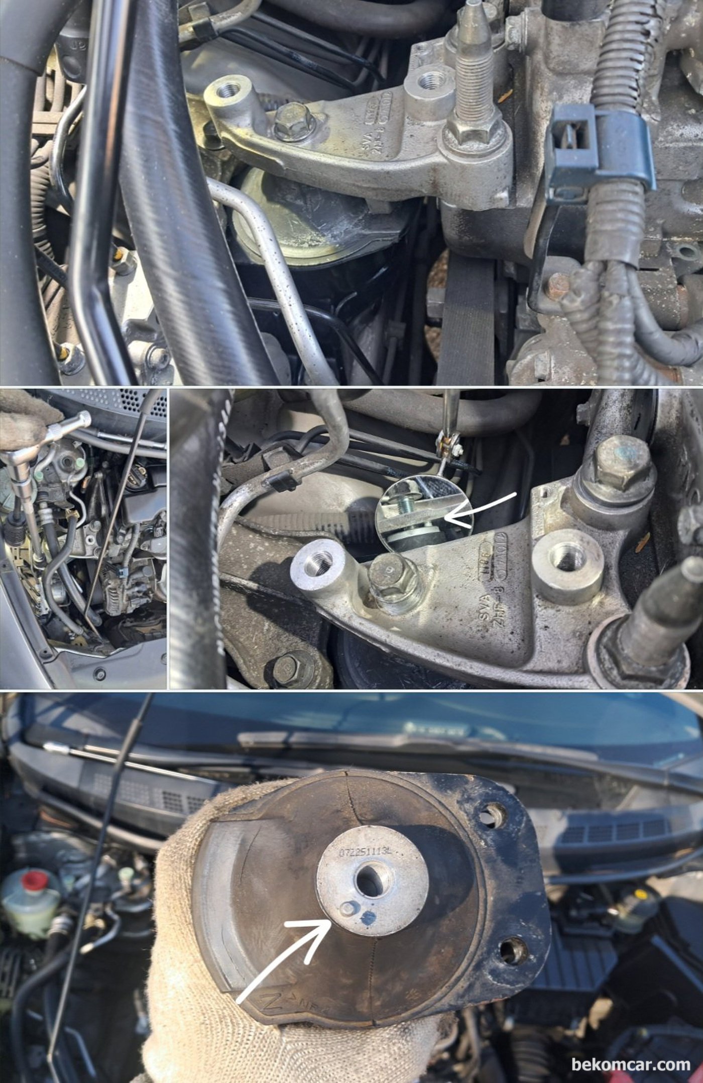 혼다 시빅 8세대 1.8L R18A1 엔진마운트 교환 기록이다. 특히 냉간시 많이 떨리거나 턱 턱 소음이 있는 경우 꼭 엔진마운트 도 환인 해 본다. 예산니 많이 없는경우 조수석 쪽 Front Right 엔진마운트 만 이라도 교환하도록 한다.|بيكومكار  (bekomcar)