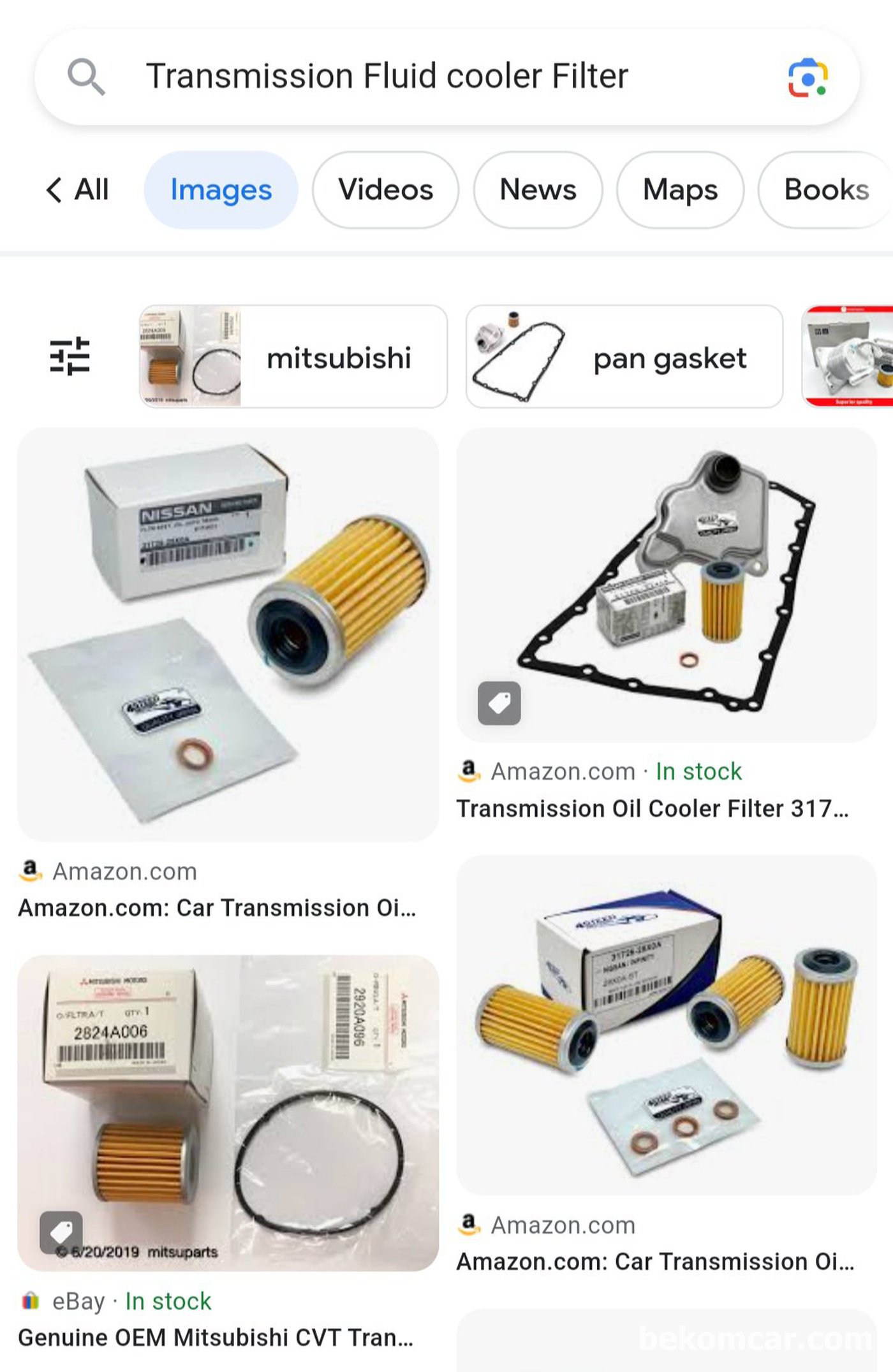 Transmission Fluid Cooler Filter검색시 구글이미지 검색결과. Courtesy of Google|베콤카 차량정밀진단