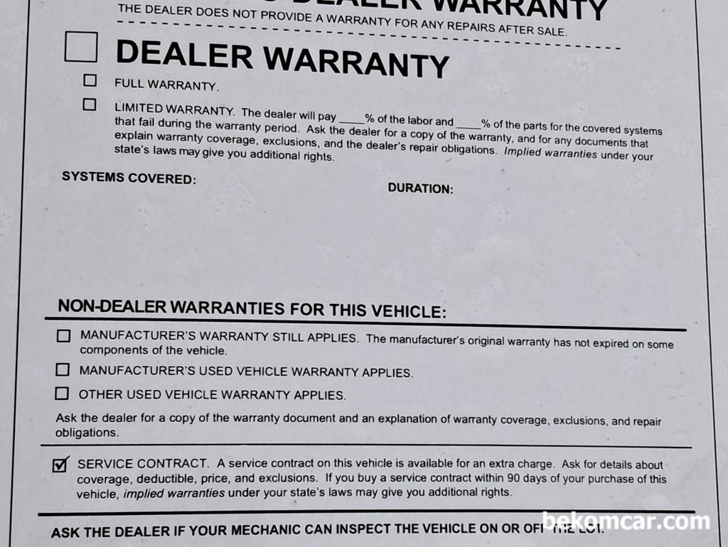 해외 차량직수입시 참고사항, AS IS NO DEALER WARRANTY 조항|bekomcar.com