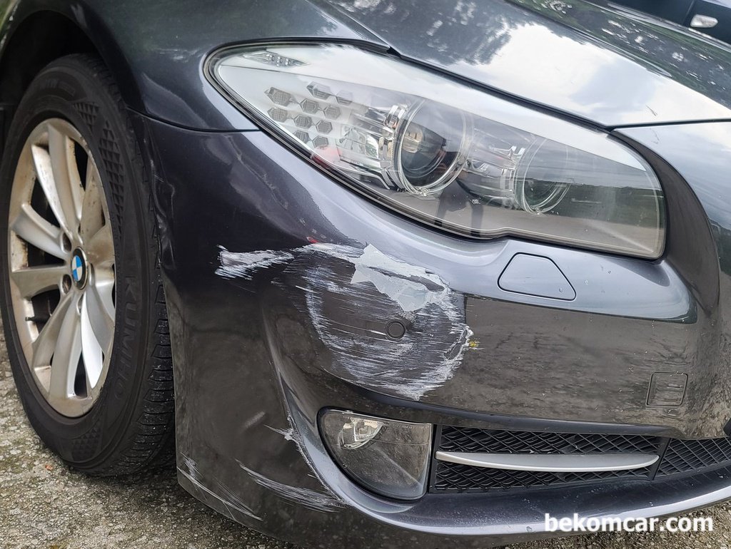 범퍼도색 전 후 비교, BMW F10 528i 범퍼수리 사례|贝科姆汽车 (bekomcar)