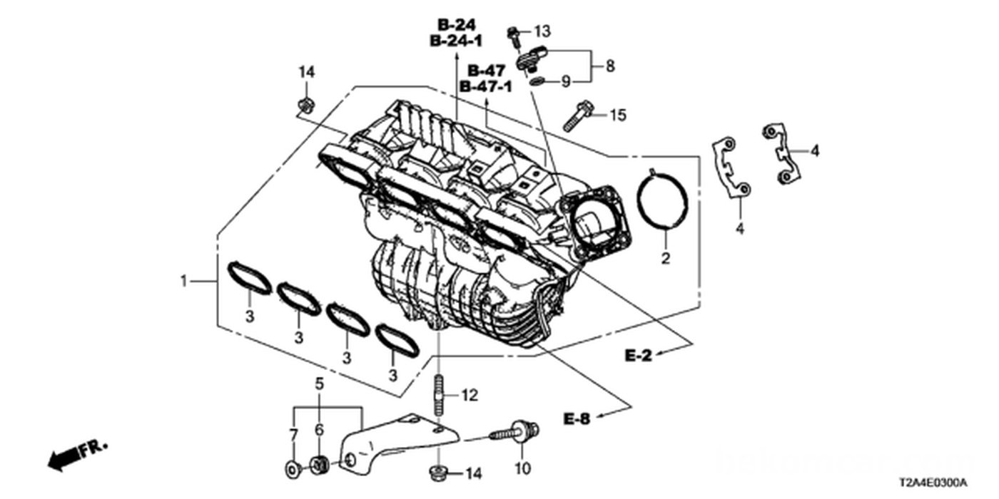 Sensor Assembly, Map (MAP센서)
#8번. 37830-RNA-A01|bekomcar.com