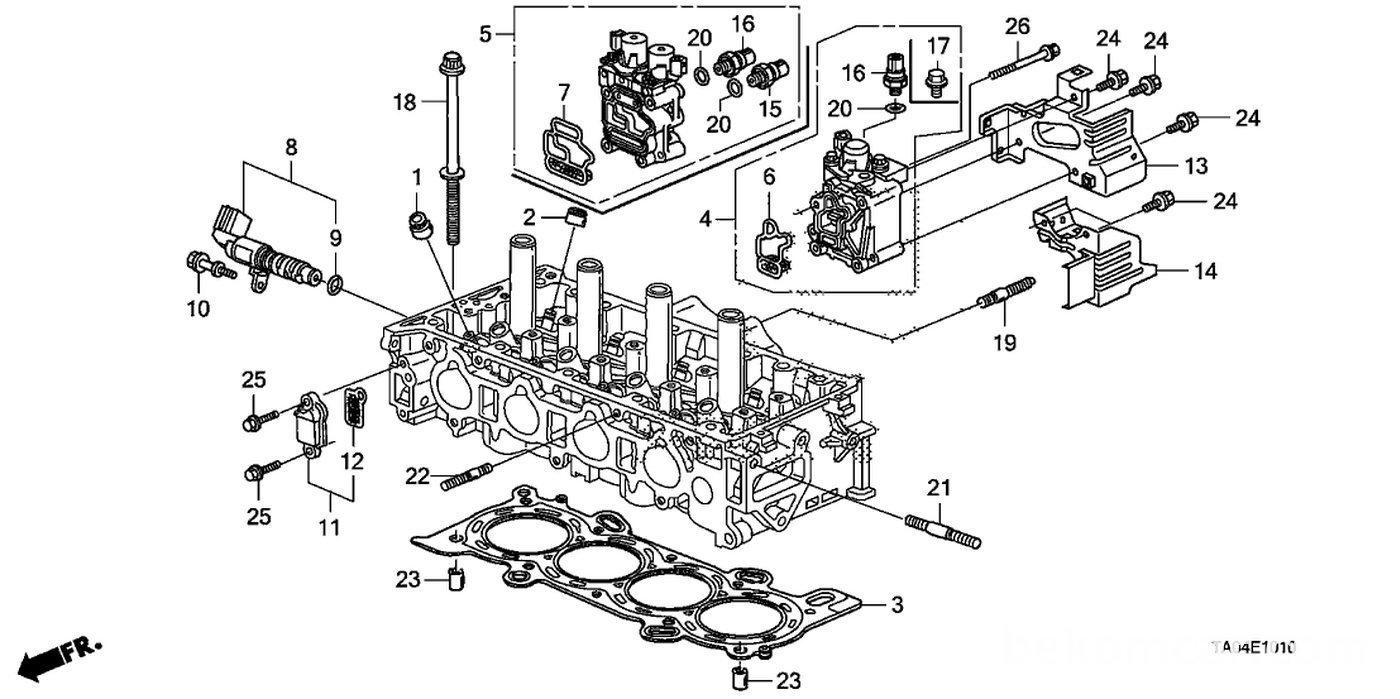 #6, 15815-R40-A01 Filter Assy., Spool Valve
#8, 15830-R5A-A01 Valve Assembly Vtc Oil
#9, 15832-RAA-A01 Oil Seal, Control Valve
#12, 15845-RAA-A01 Filter Assy., Vtc
#20, 91319-PAA-A01 O-Ring (13X1.5)|bekomcar.com