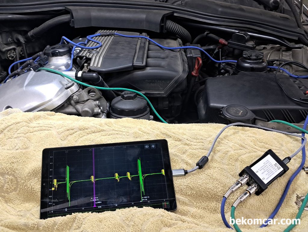 BMW E60 M54 점화코일 점화플러그 상태진단, 점화파형측정 기록|bekomcar.com