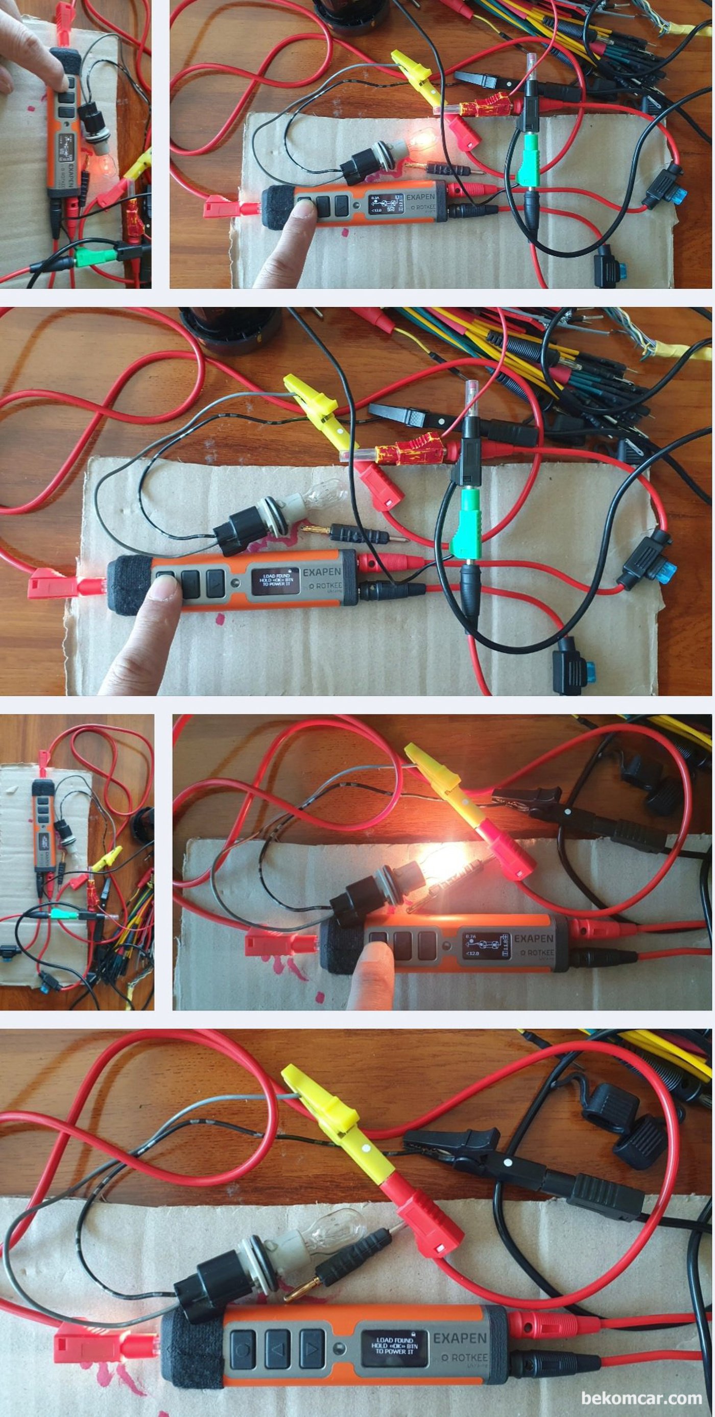 자동차 및 모든 전기.전자 장치 고장진단 및 정비에 사용 12V ~ 24V 배터리 에 사용. ROTKEE ExaPen 엑사펜|بيكومكار (bekomcar)
