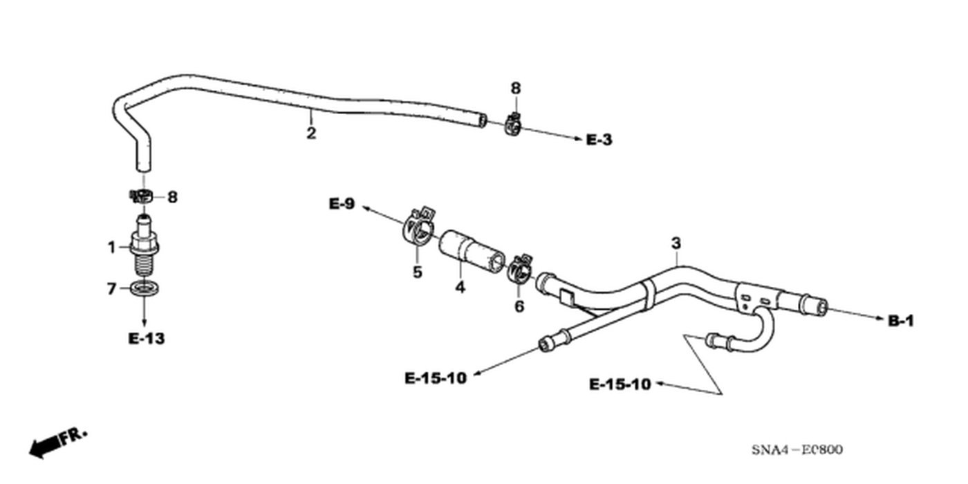 #1. PCV밸브 17130-PND-A01 Valve Assembly, Pcv|贝科姆汽车 (bekomcar)