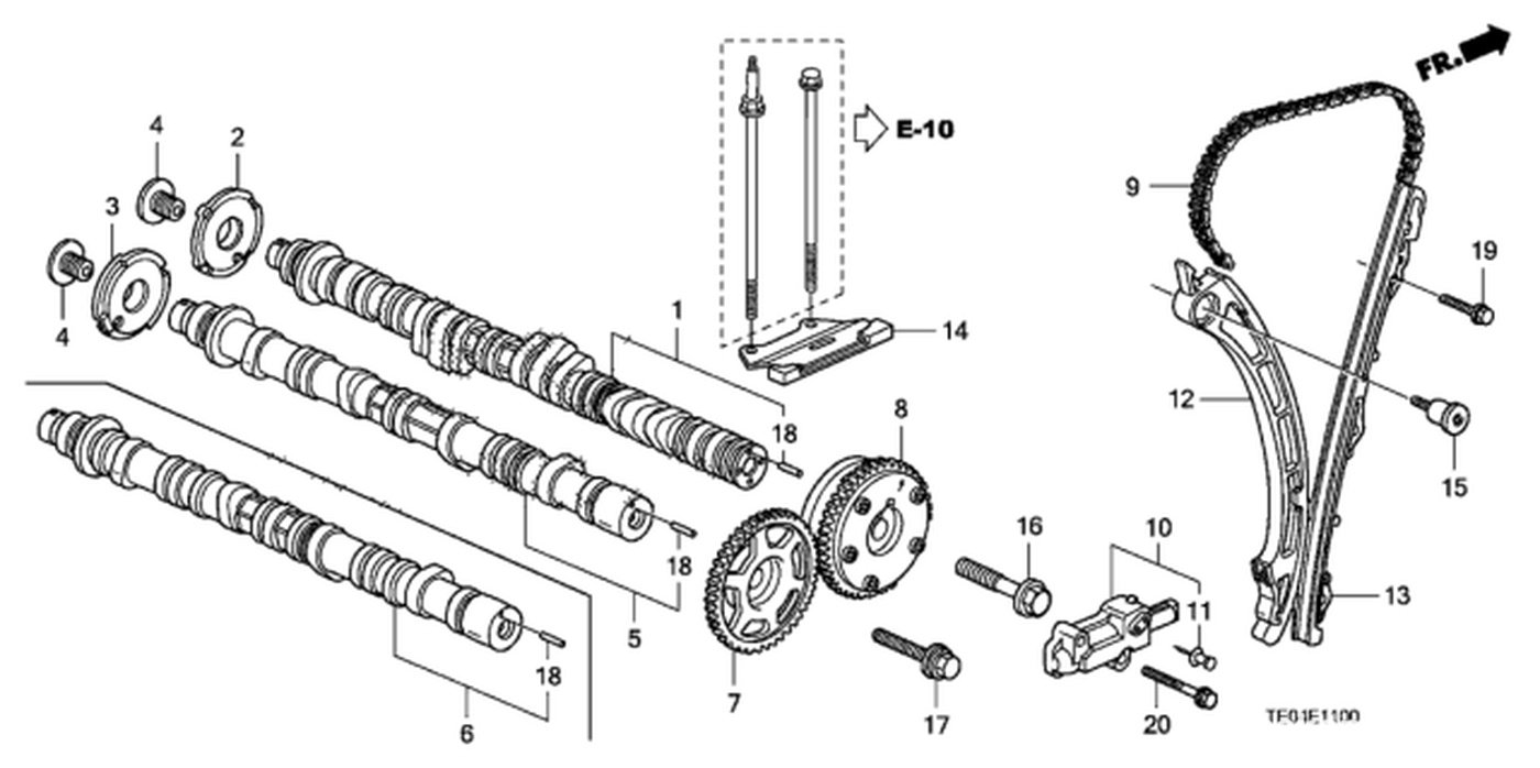 #8. 14310-R5A-305 Actuator, VTC (46T)|贝科姆汽车 (bekomcar)
