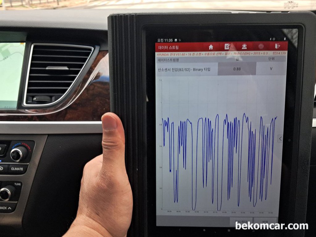현대 제네시스 G80 촉매고장코드 P0430 진단|bekomcar.com