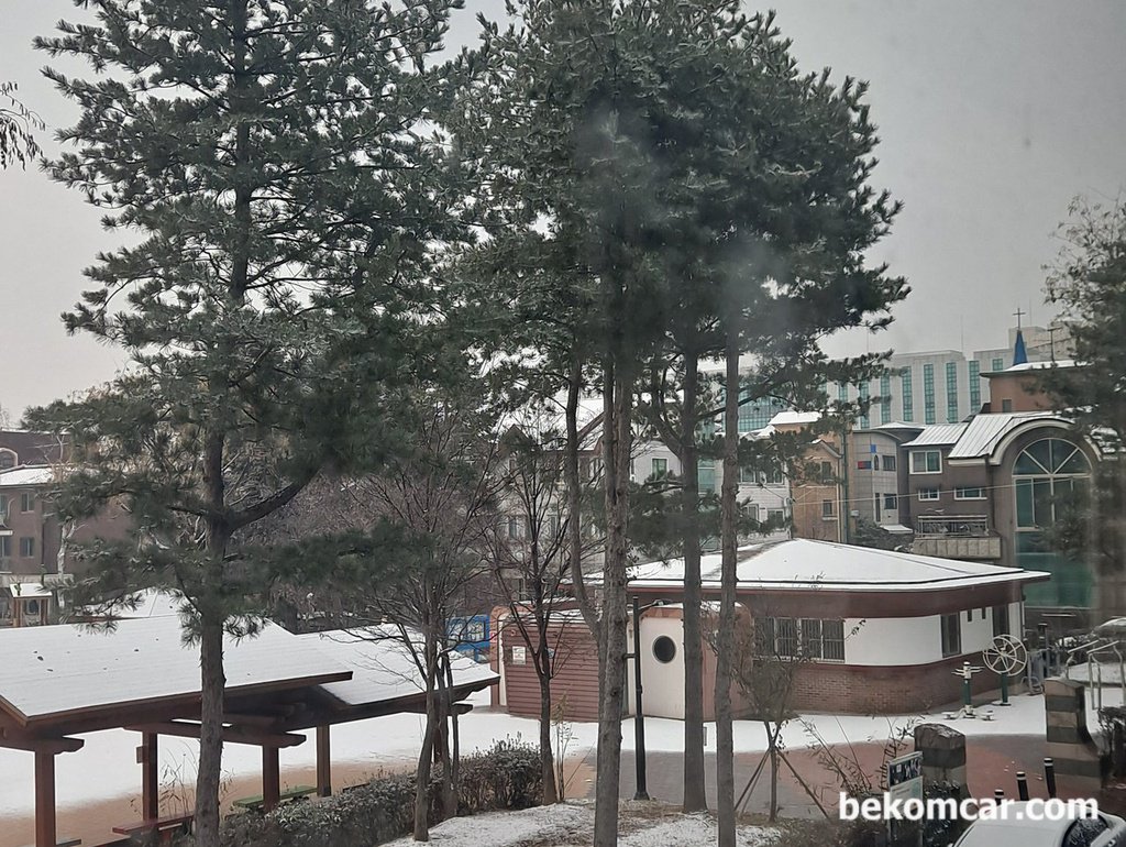 2022년 일산의 첫 눈이 아침을 반긴다|bekomcar.com