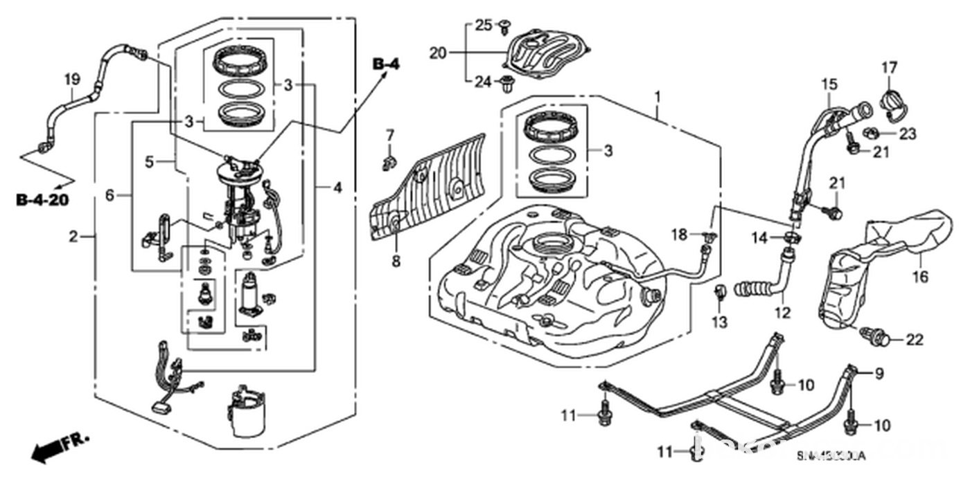 #5. 연료필터 17048-SNA-A01 Filter Set, Fuel|bekomcar.com