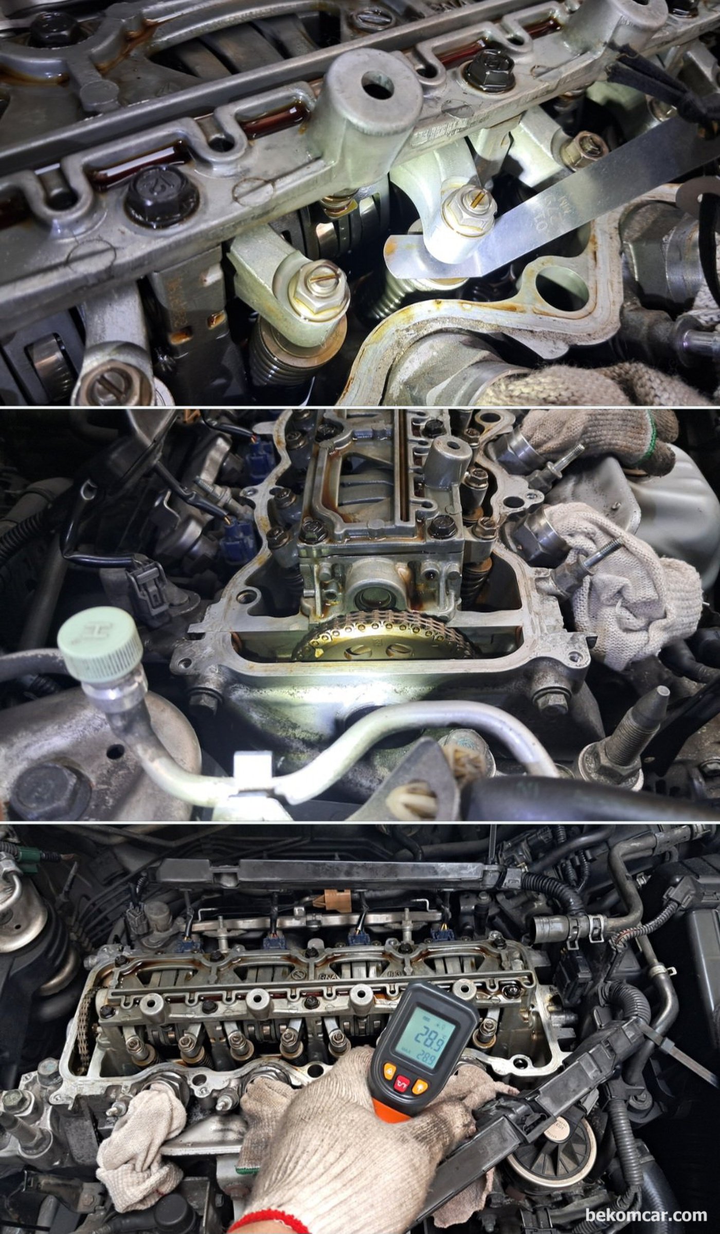 밸브간극 조정 차량은 혼다 시빅 1.8L 약 188,000km 주행했다. 벨브간극 조정 작업기록 이다. 벨브간격 조정후 가장큰 변화는 출력이 놀라울정도로 좋아졌다 는 것이다.|بيكومكار (bekomcar)
