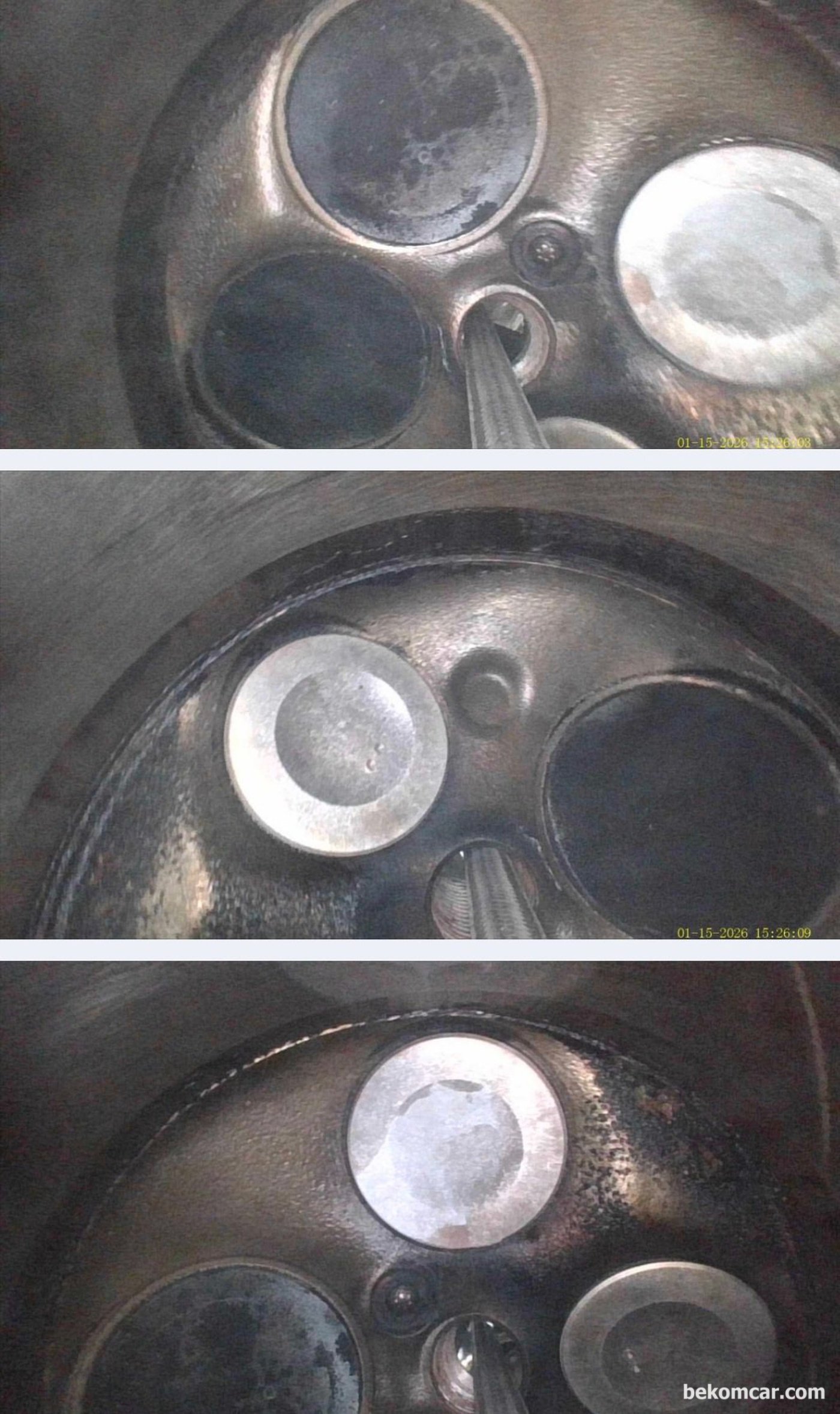 쉐보레 올 뉴 말리부 1.5T 에코텍 엔진, 약 14만키로 주행. 냉간시 순간 실화증상 분석과정이다. 인제터 리크 와 헤드가스켓 누수등을 살펴본다. 인젝터 리크나 냉각수 누수는 없는것으로 잠청 판단한다.|بيكومكار  (bekomcar)