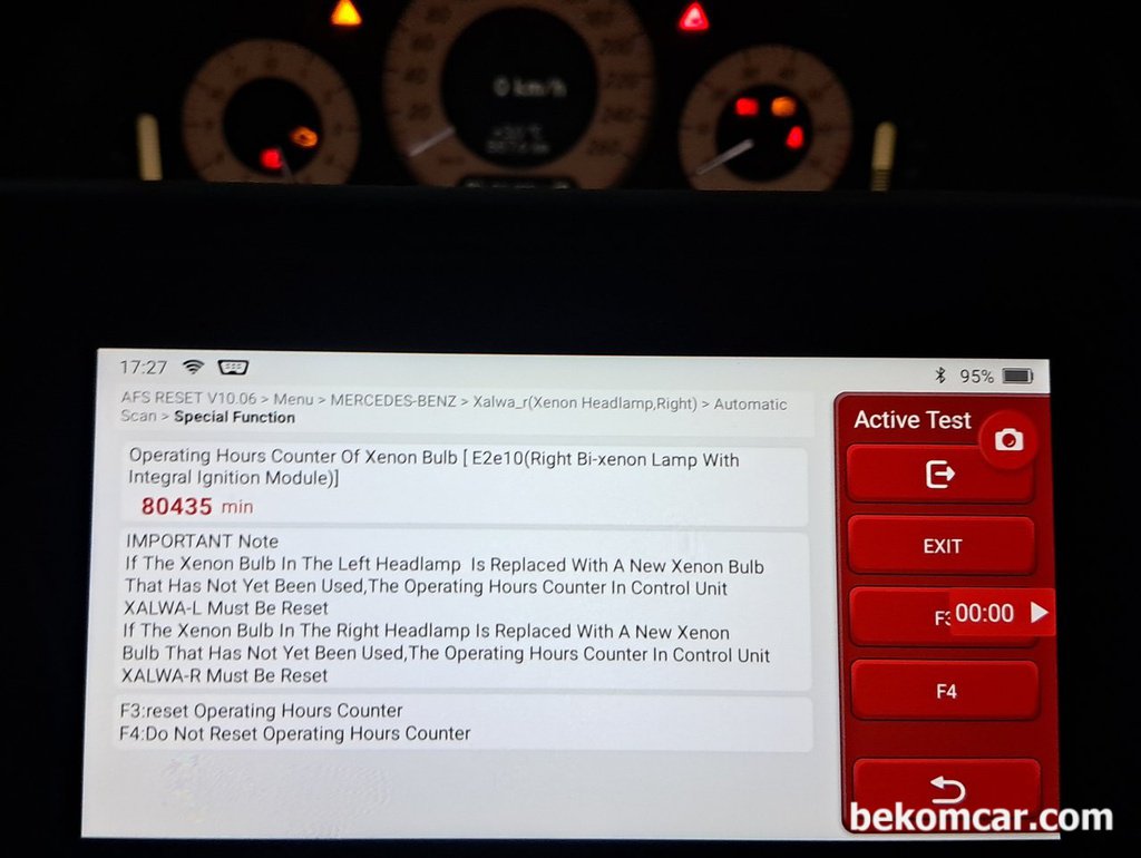 벤츠 W211 E280 제논헤드램프 사용시간 '0' 으로 리셋|بيكومكار  (bekomcar)