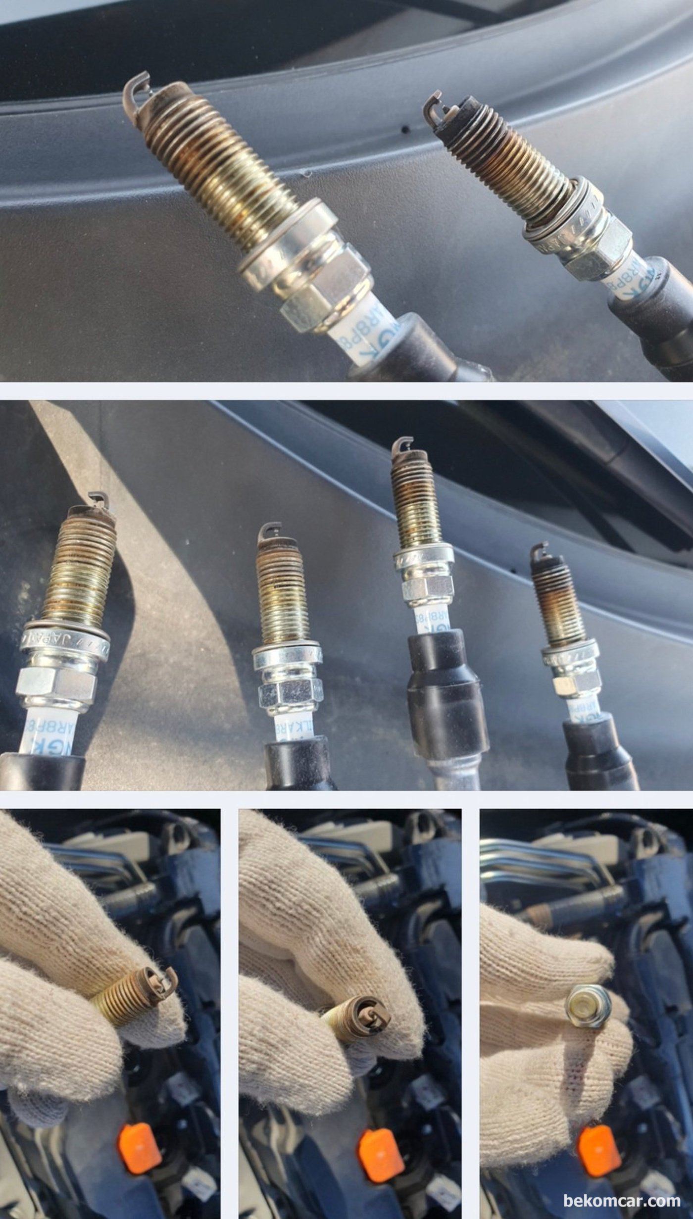 혼다 어코드 10세대 시동지연 진단과정 기록. 시동 지연 원인은 매우다양하다. 엔진 실화 부조나 시동 지연등에는 점화플러그 점화코일 등 점화시스템 점검도 필수 점검 항목이다.|贝科姆汽车 (bekomcar)