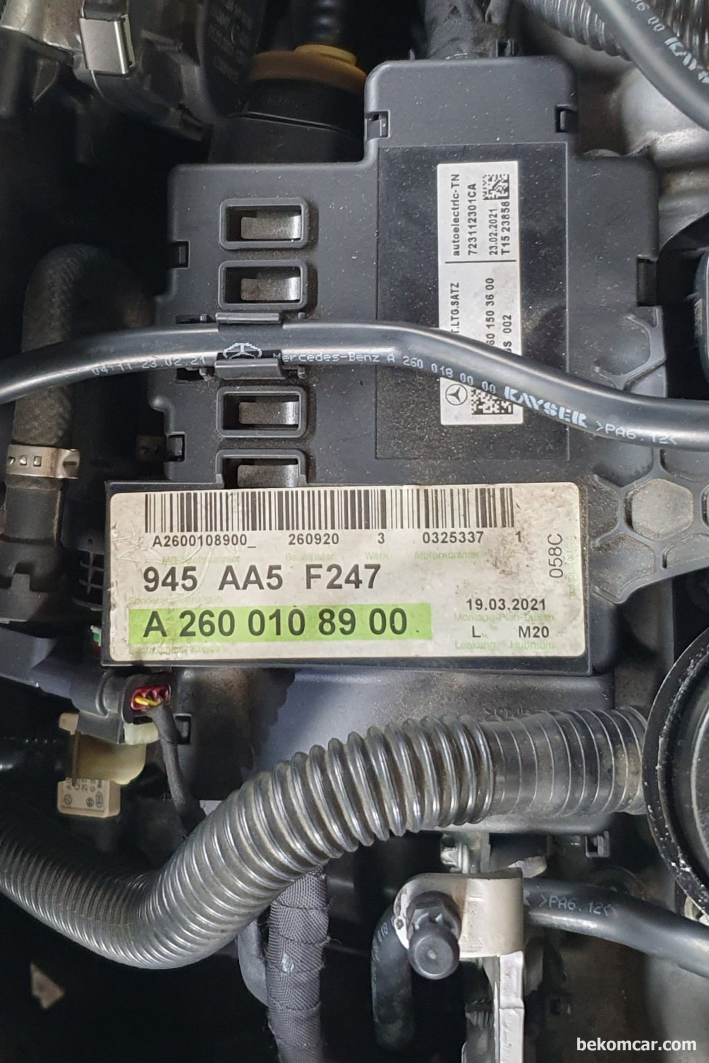 벤츠 2021년 CLA250 2.0L 터보 A260 엔진코드 이다. A260엔진이 사용되는 GLA CLA등 차량을 엔진 실린더헤드 고장이 매우흔하니 신차나 중고차 차량구매시 참고한다.|bekomcar.com
