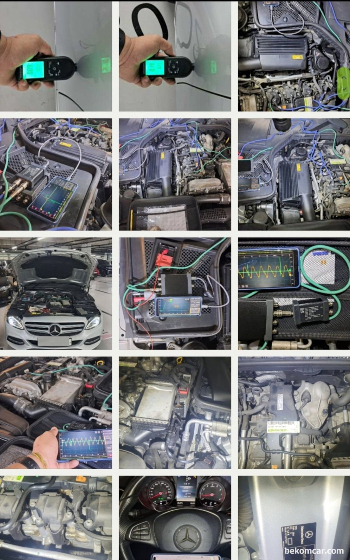 벤츠 W205 C200 M274 E20 2.0L Turbo GDI 증고차 구매전 점검기록 이다. 이번 중고차는 유럽으로 수출된다. 중고차매매 단지는 수원도이치월드 이다|بيكومكار  (bekomcar)