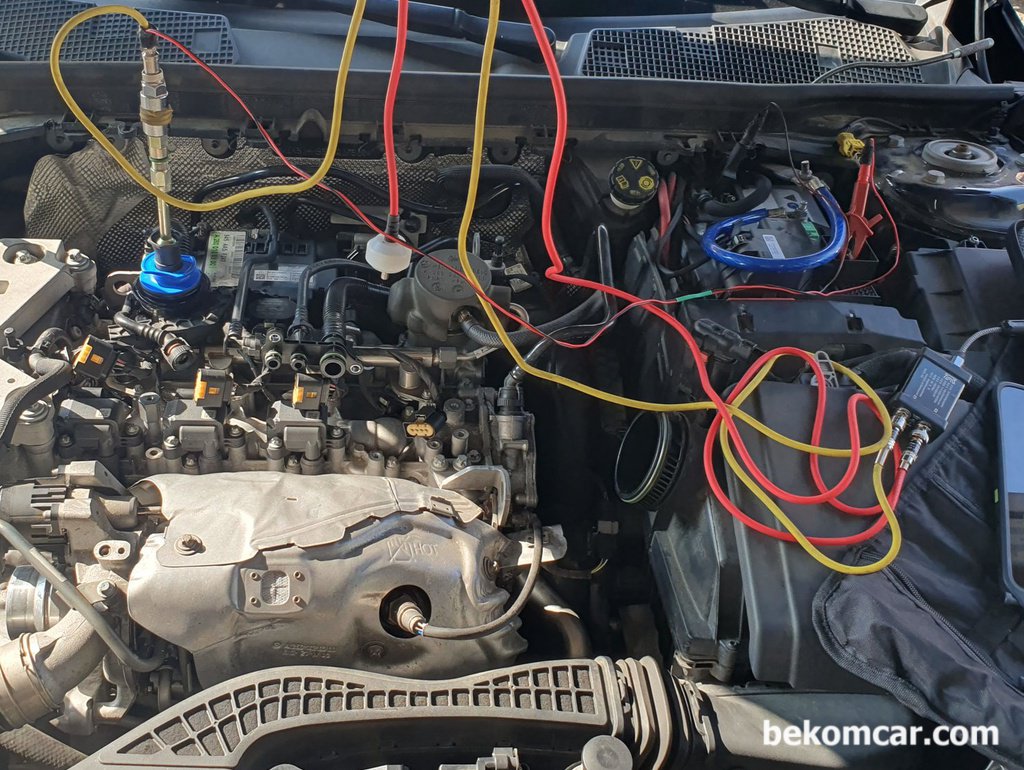 벤츠 CLA250 2021 M260 엔진, 피스톤 링 누설 블로우바이가스 측정기록|bekomcar.com