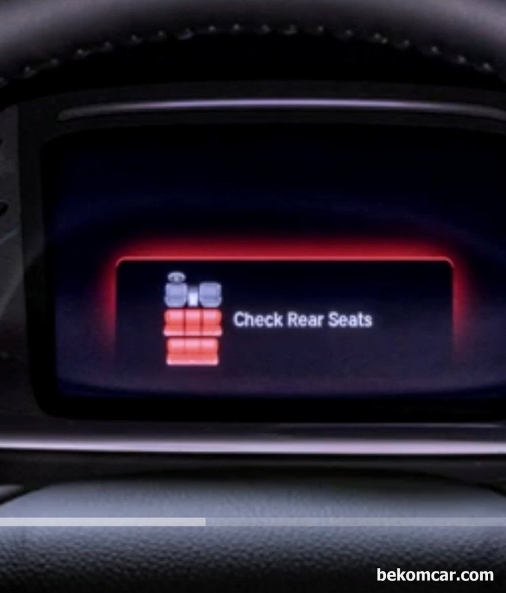 시동끄고나면 '뒤자리 체크', 'Check Rear Seats' 메시지가 자꾸나오는데 무슨뜻인가요?|bekomcar.com