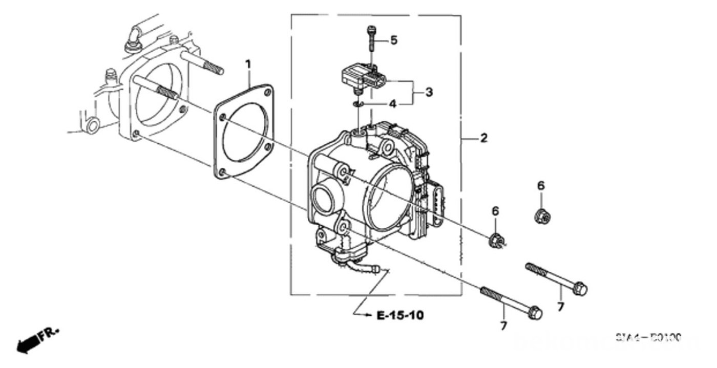 #1. 16176-RCA-A02. Fuel Injection Throttle Body Mounting Gasket|베콤카 차량정밀진단