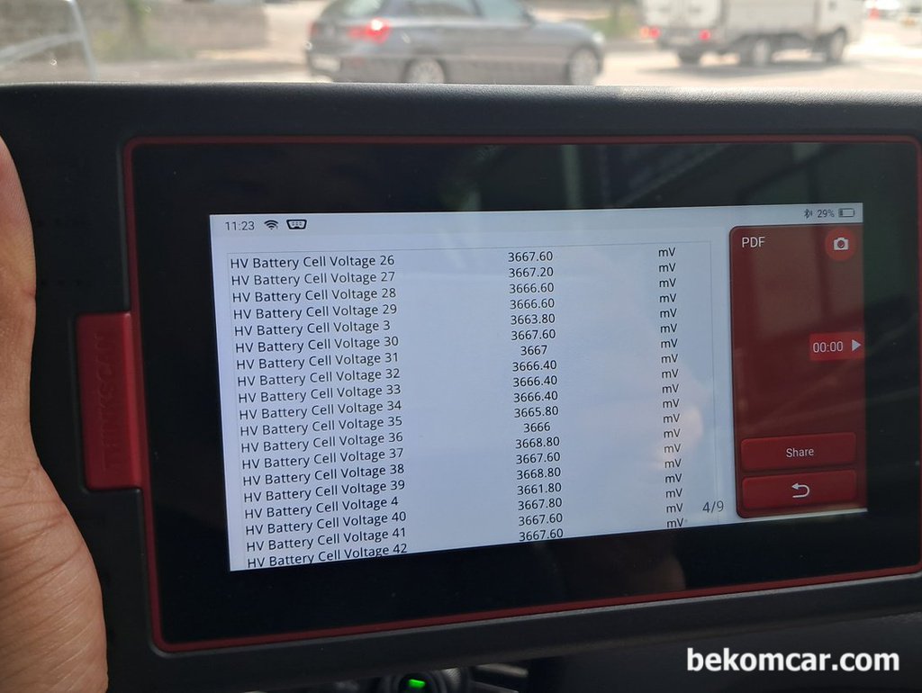 하이브리드 중고차량 차량구매시, 배터리 셀 건강체크|بيكومكار  (bekomcar)