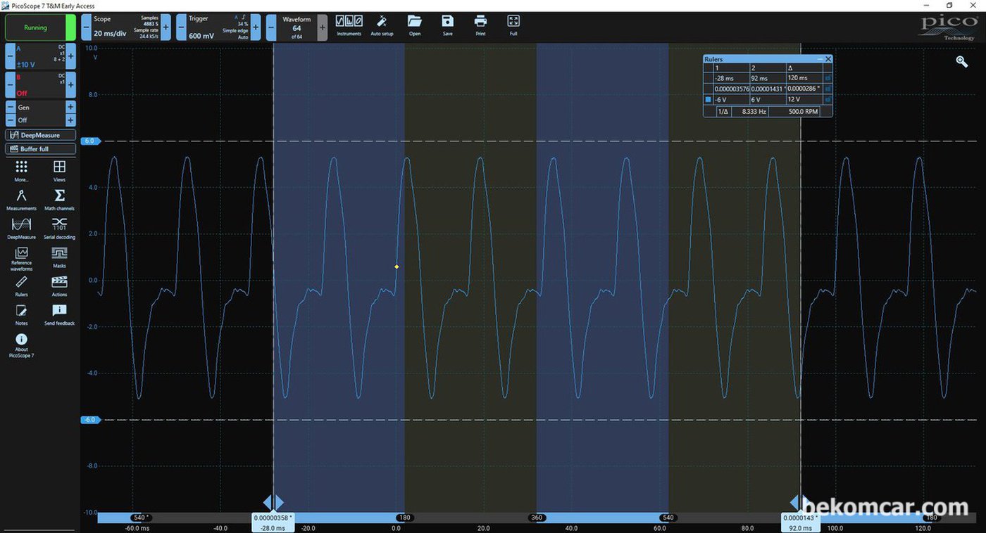 피코스코프 2204A PicoScope 2204A WaveForm Analysis, Human Body. But still software frozen and USB Device Not Recognized error pops up.|베콤카 차량정밀진단