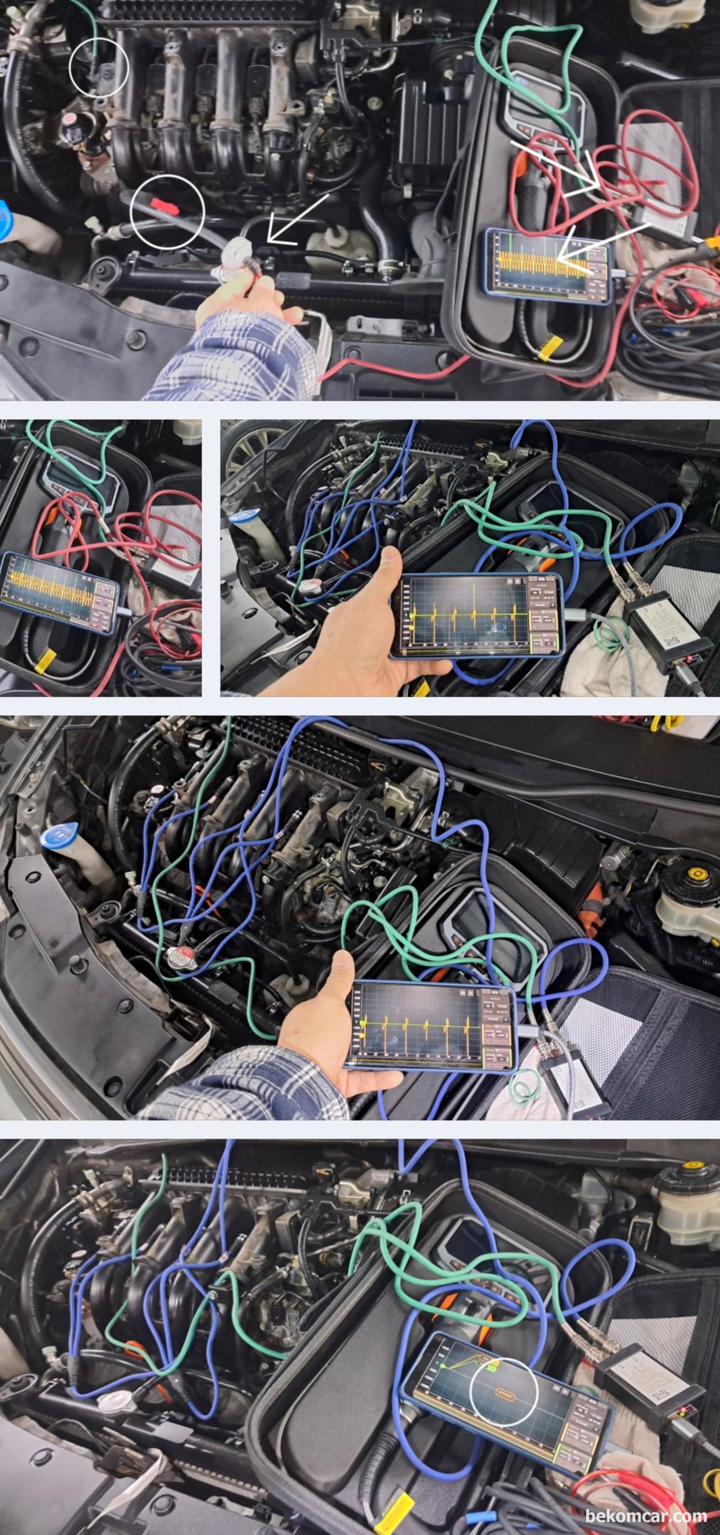 출장 중고차구매전 점검기록 이다. 진단 차량은 혼다 인사이트 2011년 IMA하이브리드 차량이다. MartinLoren.com HS512Max 오실로스코프, ROTKEE LX1, LX4, PDS, VS 측정장비를 사용하여 파형분석을 하였다. 차량 진단을 가장 빠르고 정확하게 할 수 있는 방법중 하나이다. 측정 장비는 베콤카 에서 수입 공급하고 있다.|ベコムカー (bekomcar)
