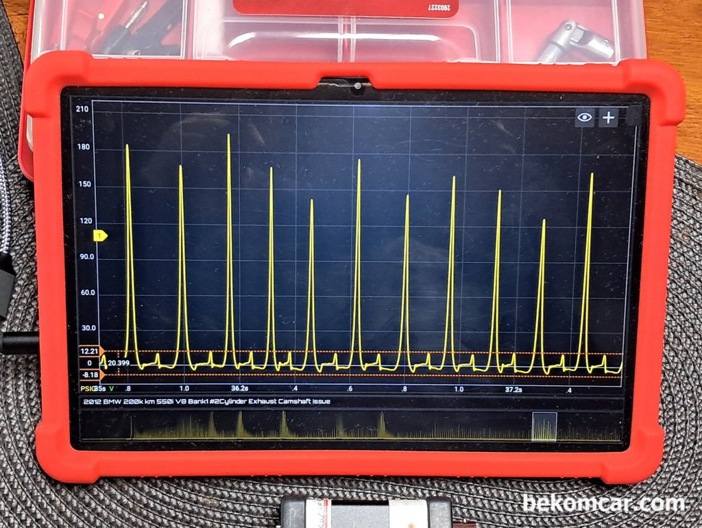 엔진진단시 참고할 실린더압력센서 파형, BMW 550i XDrive V8 사례|بيكومكار  (bekomcar)