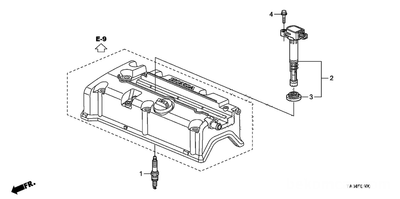 #1, 12290-R40-A01 Spark Plug (Ilzkr7B-11S) (Ngk)
#2, 30520-R40-007 Coil, Plug Hole|bekomcar.com