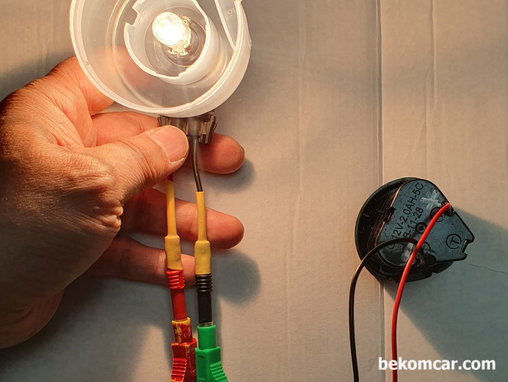 헤드램프 이용하여 부하전압강하 자작 공구|بيكومكار  (bekomcar)