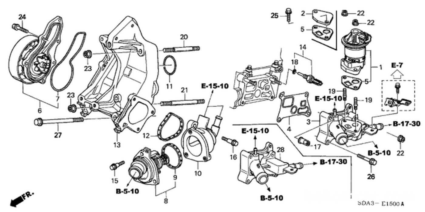 #5. 18715-PB2-000 EGR Valve Gasket|bekomcar.com