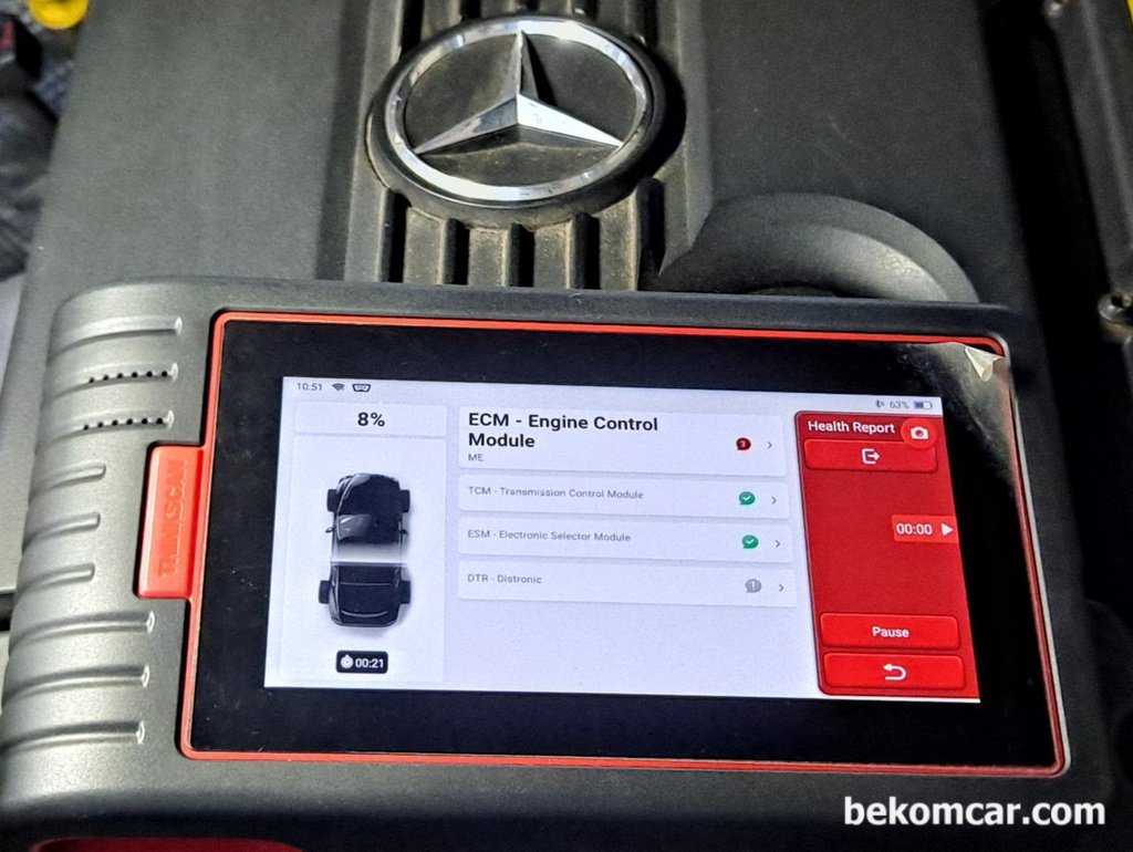 벤츠 E200K 베콤카 건강검진, 엔진체크등 진단 분석|بيكومكار  (bekomcar)