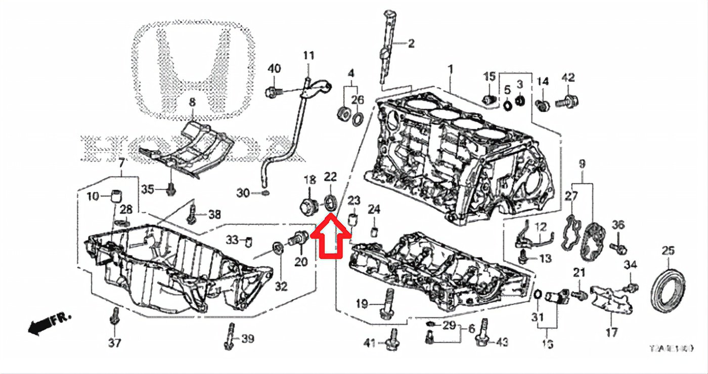 Washer, Sealing (28MM)  
#22번. 90401-PR4-000|bekomcar.com