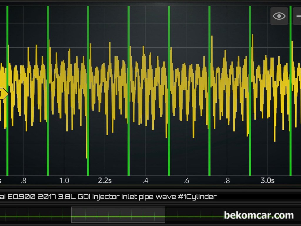 EQ900 중고차구입후 인젝터 분사량 및 막힘정도 파형분석|bekomcar.com