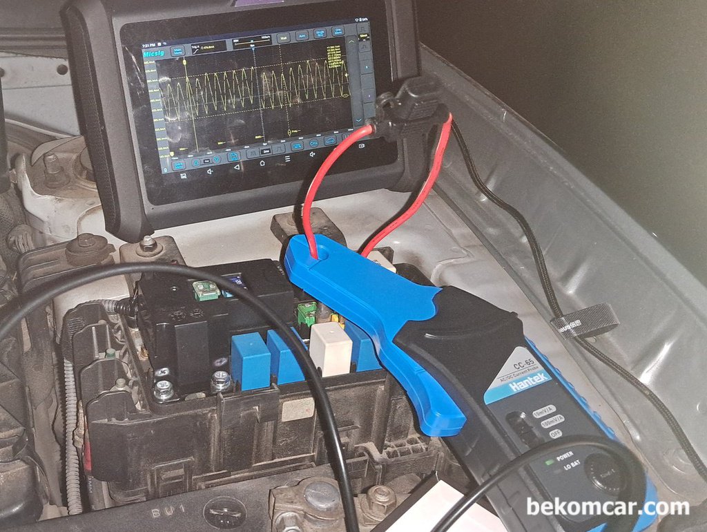 NF쏘나타 연료펌프 건강상태, 파형분석 6,000RPM 5A전류사용|بيكومكار  (bekomcar)