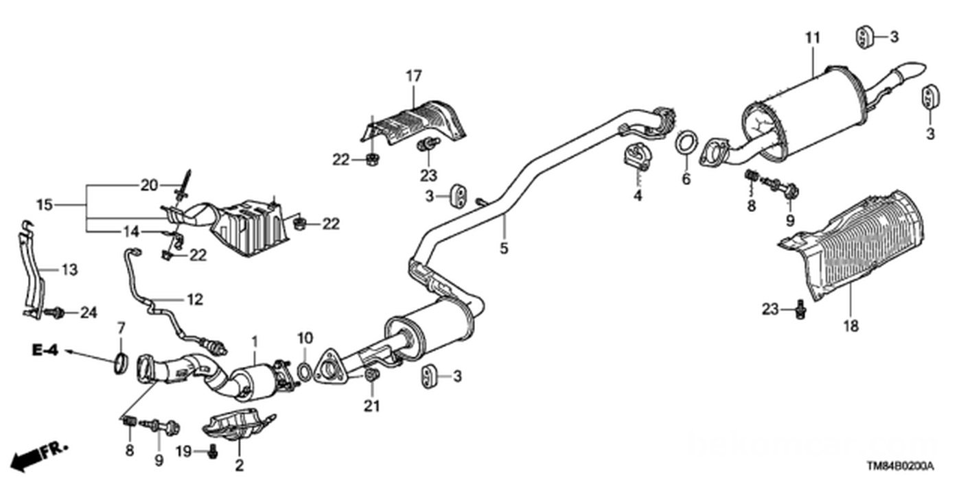 #12. 36532-RB0-004. Sensor, Rear Oxygen|بيكومكار  (bekomcar)