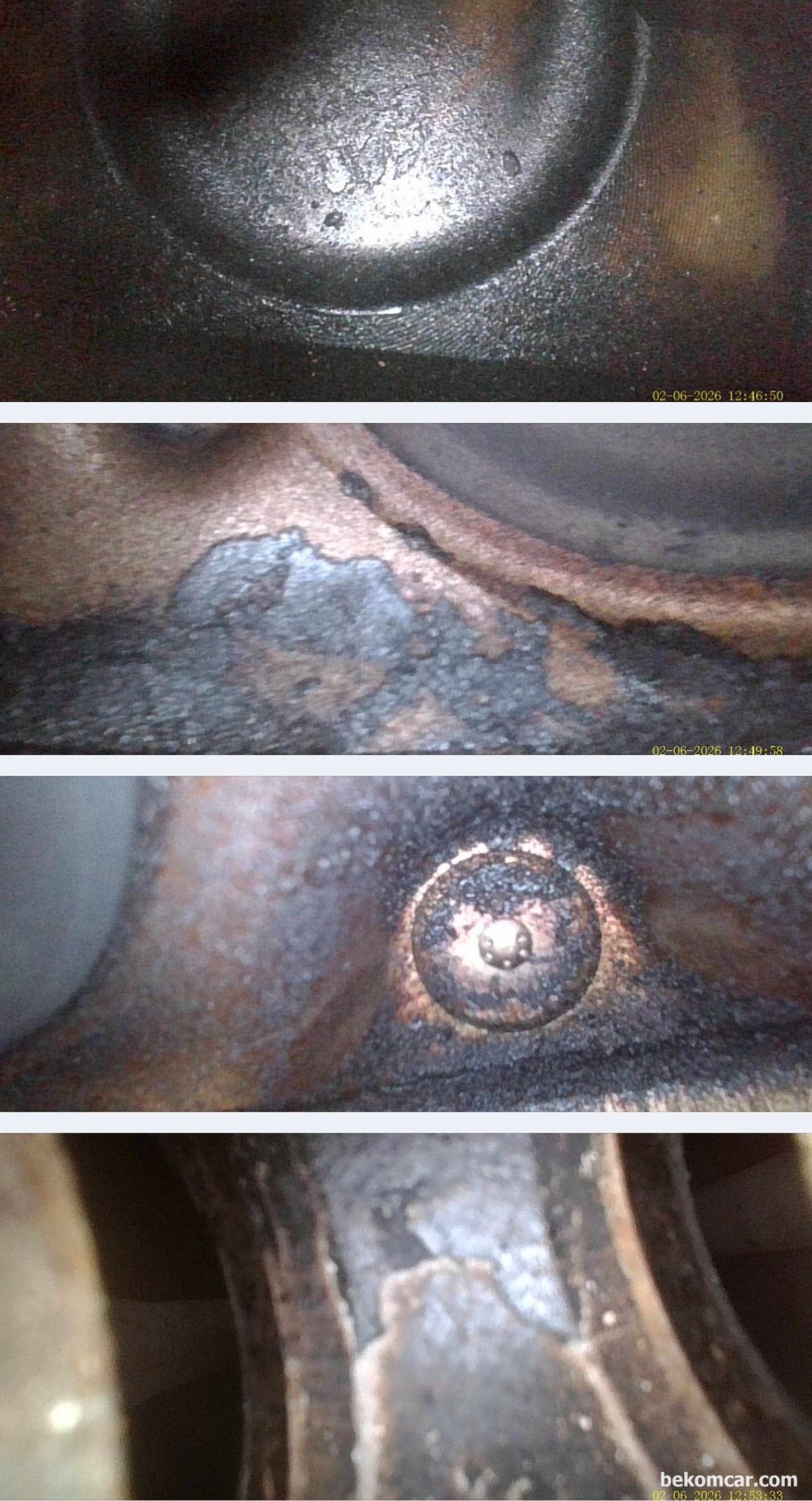 현대자동차 G80 DH 3.3L GDI, 공연비희박 P0171 & 뱅크1 촉매하단 산소센서2번 P0036 고장코드 진단기록. 30안키로 직분사 엔진인데 실린더 내시경 검사시 인젝터 노드 피스톤헤드 밸브시팅부분 등이 놀랍게도 정말 깨끗하다.|ベコムカー (bekomcar)