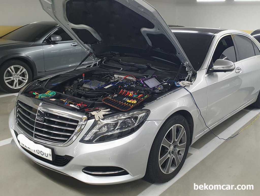 중고차 딜러 매입차량 15년 벤츠 S350D V6 실화. 부조 간이압축 (R/C) 기록|بيكومكار (bekomcar)