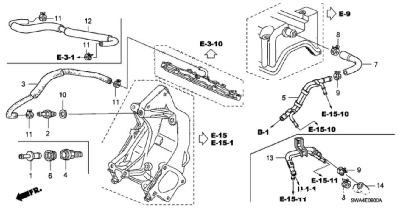 #1. 17130-PNA-003 VALVE ASSY., PCV Genuine Honda (단종된듯 하나 확실하지 않음)
#2. 17130-PND-A01Valve Assembly, PCV (개선품처럼 판단됨, 확실하지 않음)
참고사항: #1번 바꾸어도 된다. 이건 교환도 단순하다. 하지만 #2를 선택하면 교환시 벨트풀고 파워펌프, 텐셔너등도 다 풀어야 한다.|bekomcar.com