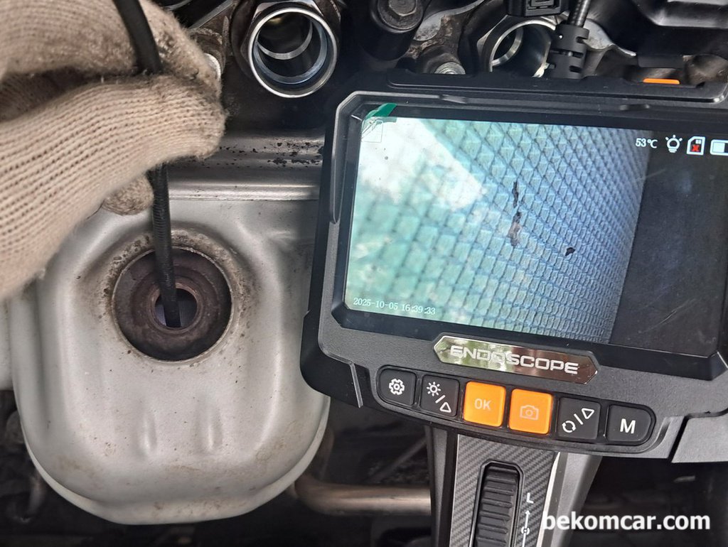산소센서2번 파형 & 촉매 효율저하 내시경 검사. 시빅 1.8L 사례|بيكومكار  (bekomcar)