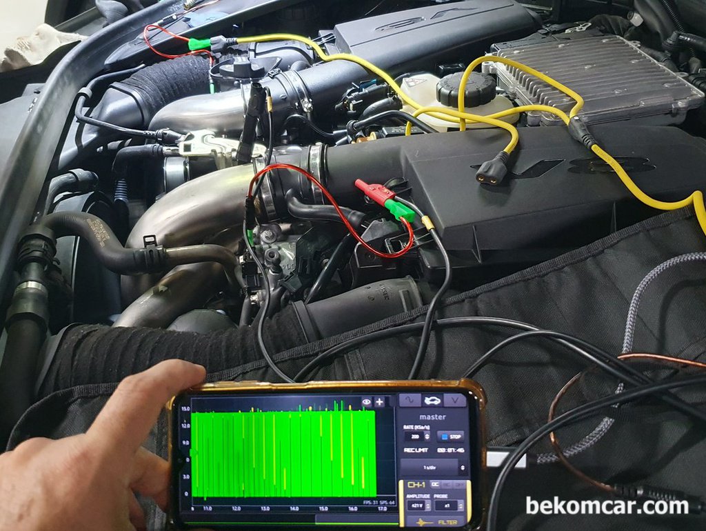 W222 S500 중고차구매 점검중 캠새프트 타이밍 스코프 파형 점검기록|بيكومكار  (bekomcar)