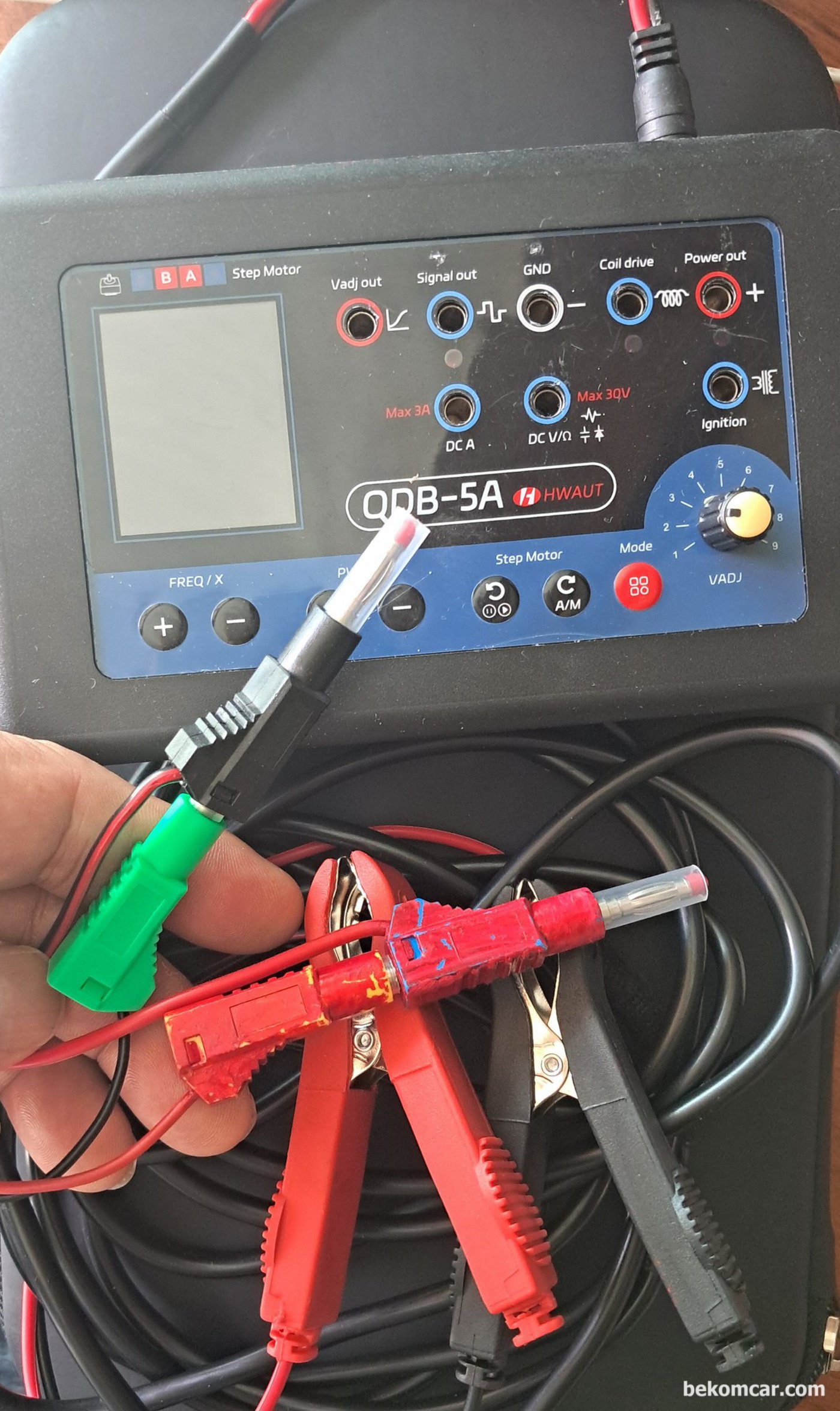 QDB-5A Car Sensor Tester (센서 시뮬레이터) 의 전원공급 와어어 배터리 연결부분을 좀 더 안전하게 개조했다.|贝科姆汽车 (bekomcar)
